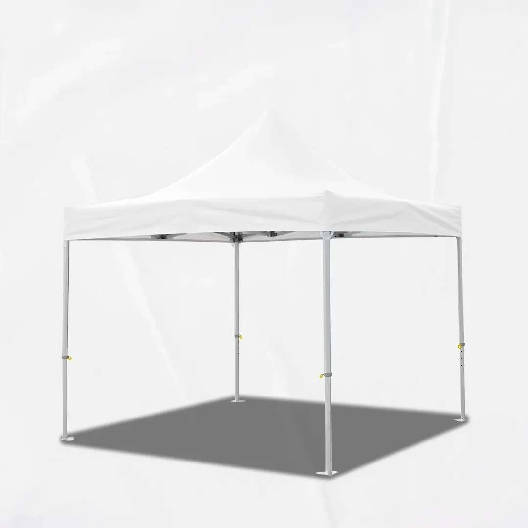Carpa ELITE de 3 × 3 m, blanca, con techo de poliéster y sin laterales