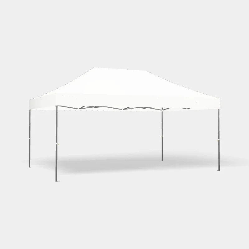 Carpa Plegable 6x4 m de 4 pilares, Gama ELITE 57mm, Sin laterales, PVC blanco