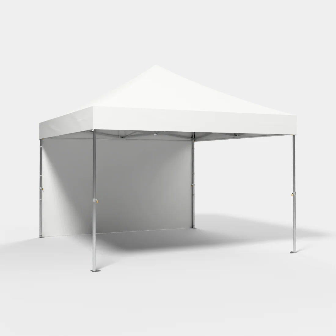 Carpa Plegable 4x4 m, Gama ELITE 57mm, 1 lateral liso, blanco