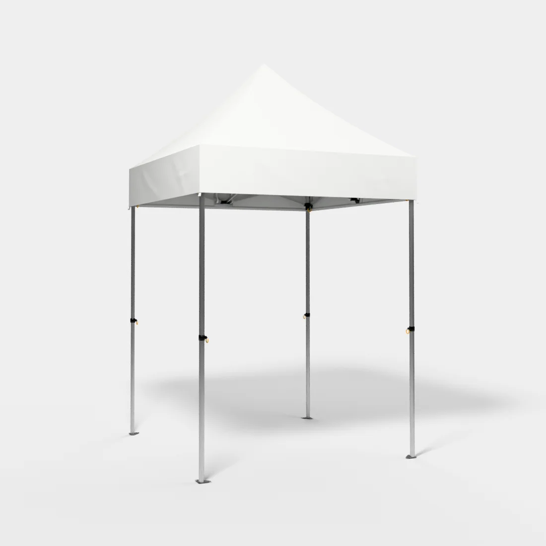 Carpa Plegable 2x2 m, Gama PLUS 45mm, Sin laterales, PVC blanco