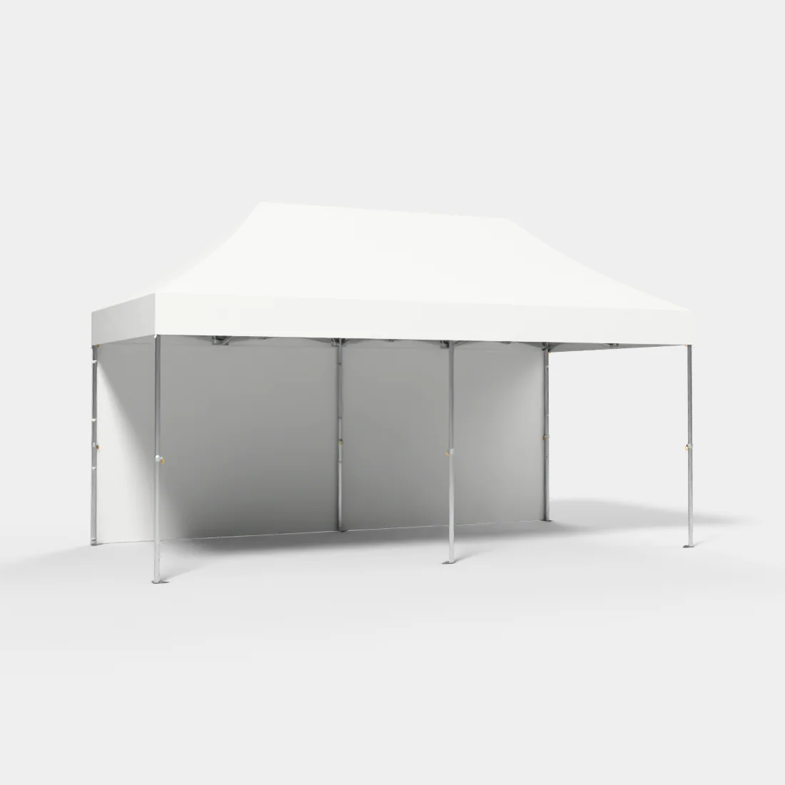 Carpa Plegable 6x3 m, Gama ELITE 57mm, 2 laterales lisos, blanco