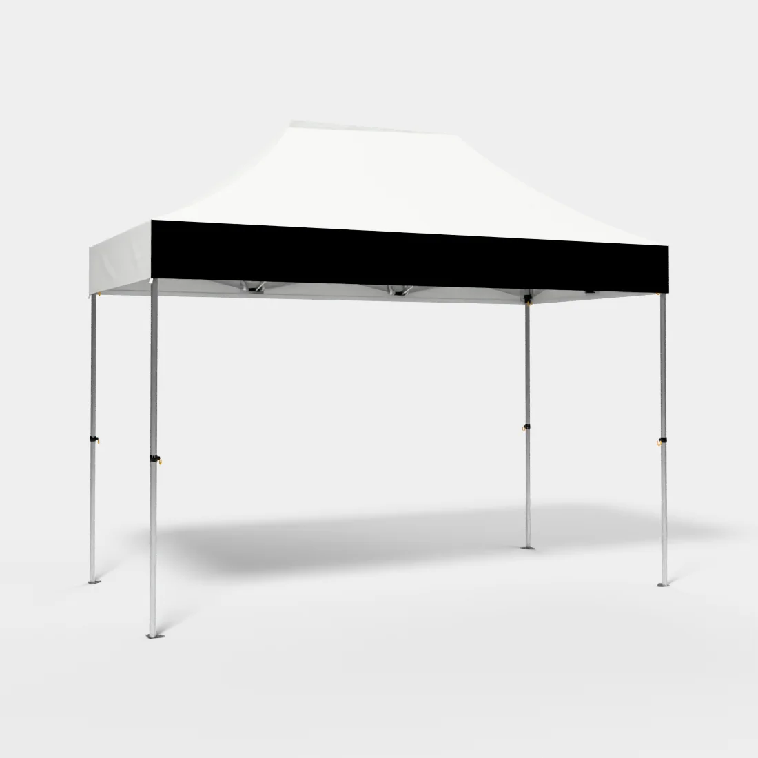 Carpa Plegable 4x2 m, Gama PLUS 45mm, Sin laterales, blanco