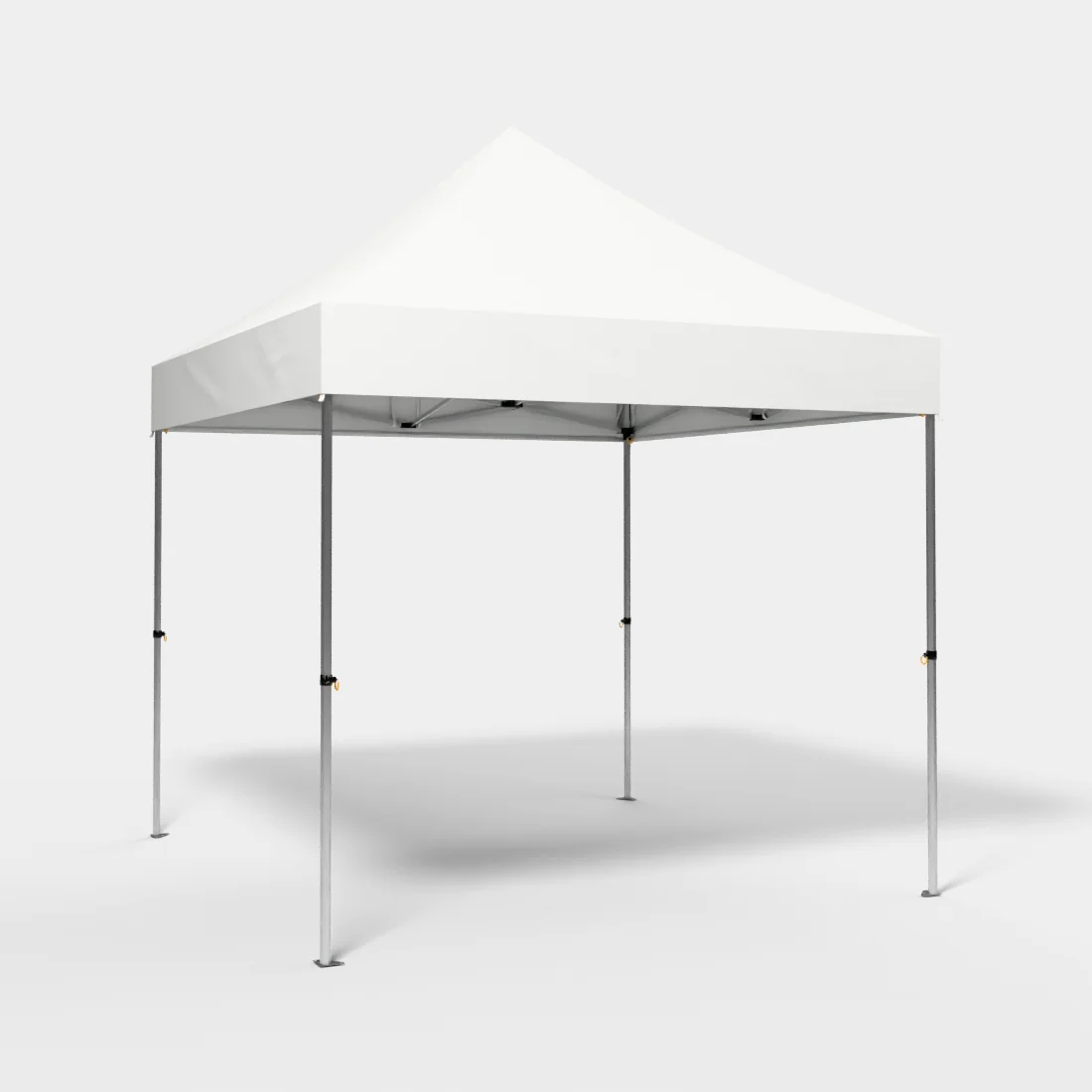 Carpa Plegable 3x3 m, Gama PLUS 45mm, Sin laterales, PVC blanco
