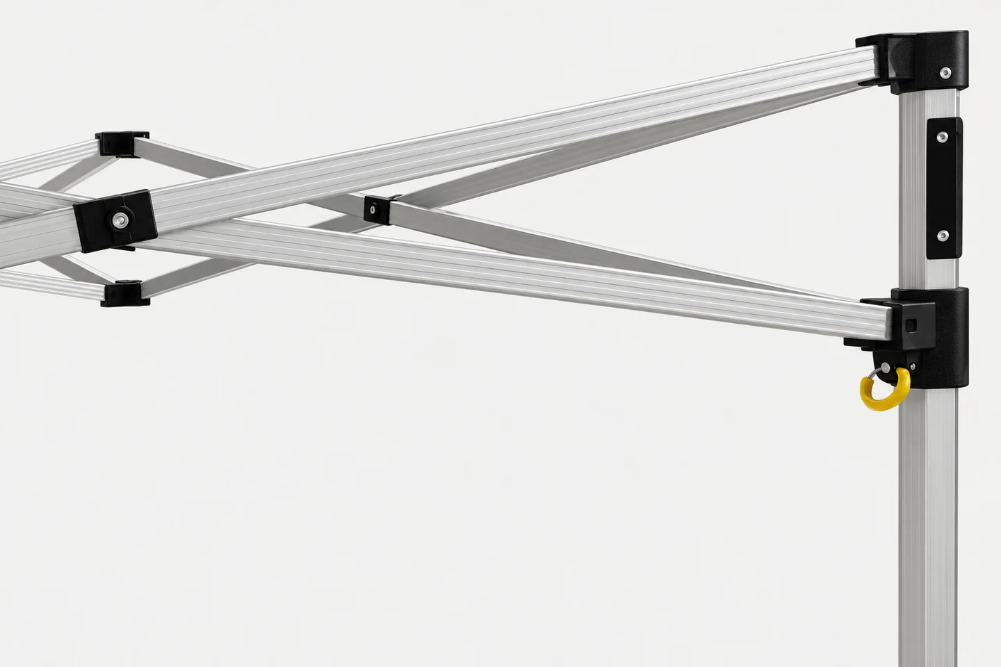 Estructura PLUS: tijeras, unión de esquina y pata de aluminio
