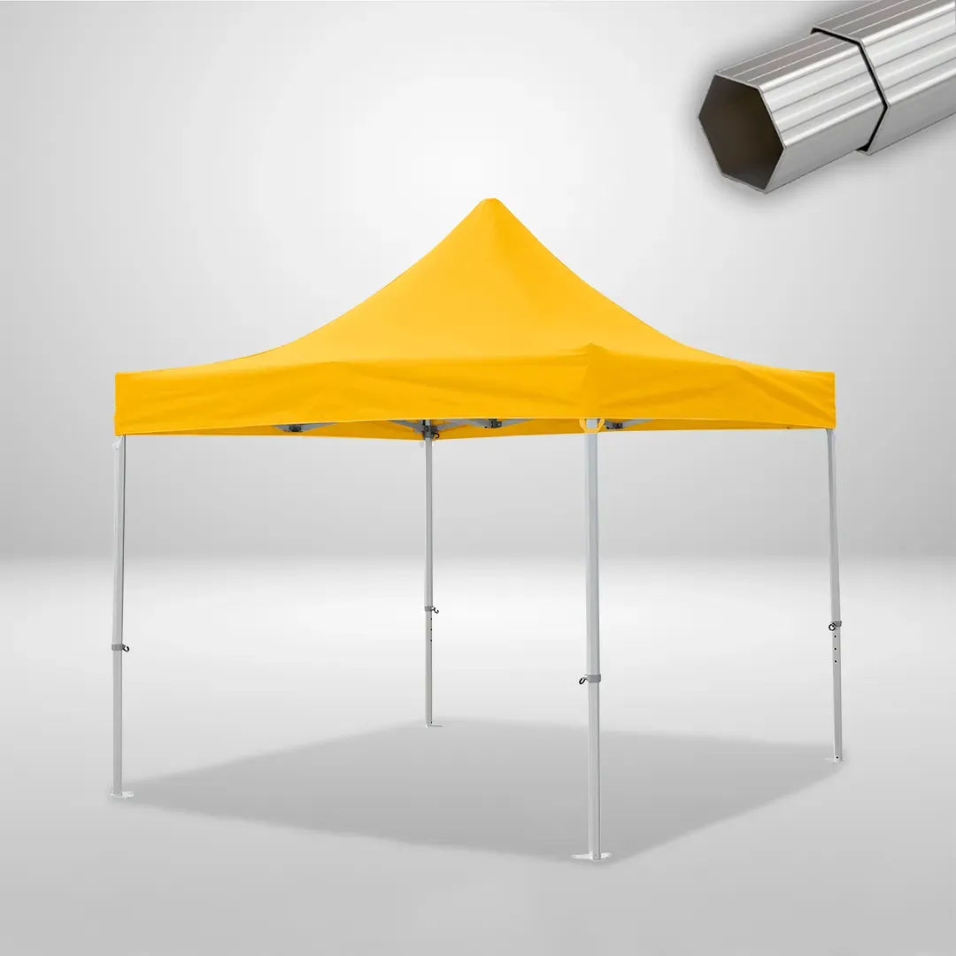 Carpa Plegable 3x3 m, Gama ELITE 57mm, Sin laterales, amarillo