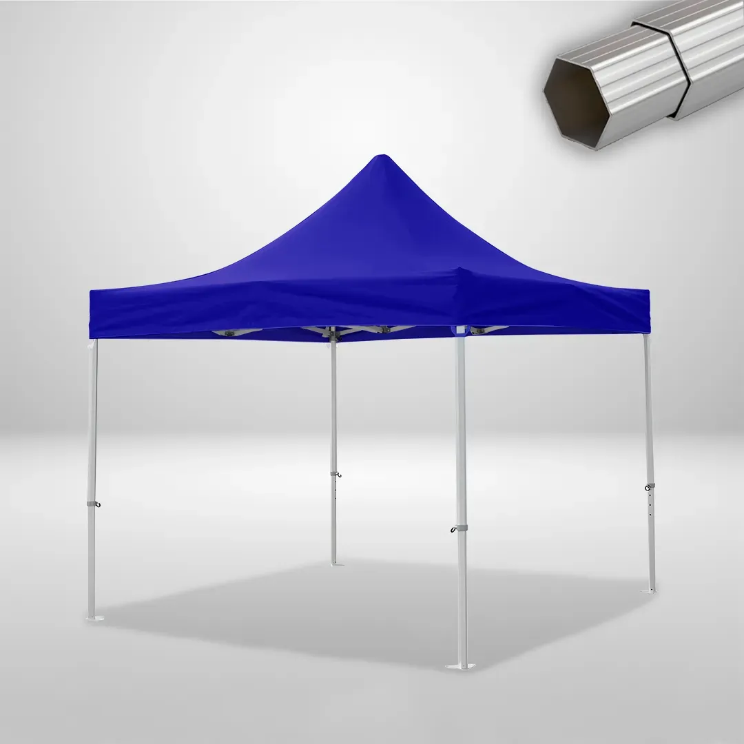 Carpa Plegable 3x3 m, Gama ELITE 57mm, Sin laterales, azul