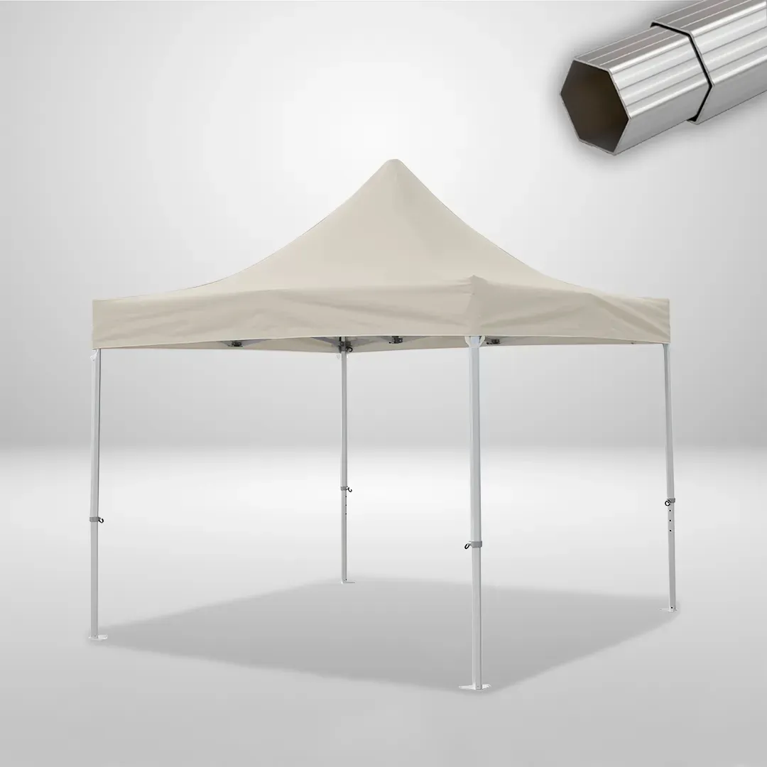 Carpa Plegable 3x3 m, Gama ELITE 57mm, Sin laterales, beige