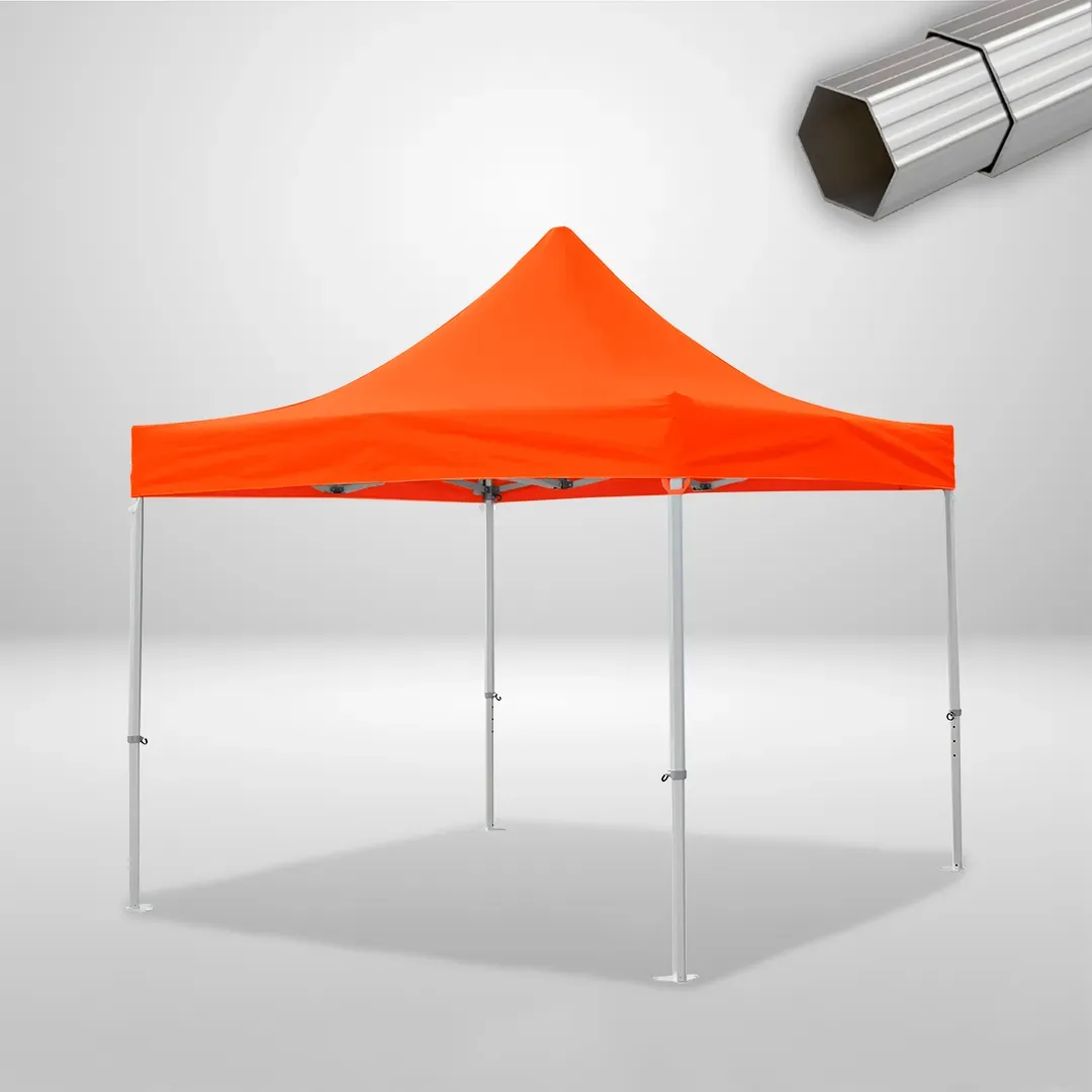 Carpa Plegable 3x3 m, Gama ELITE 57mm, Sin laterales, naranja