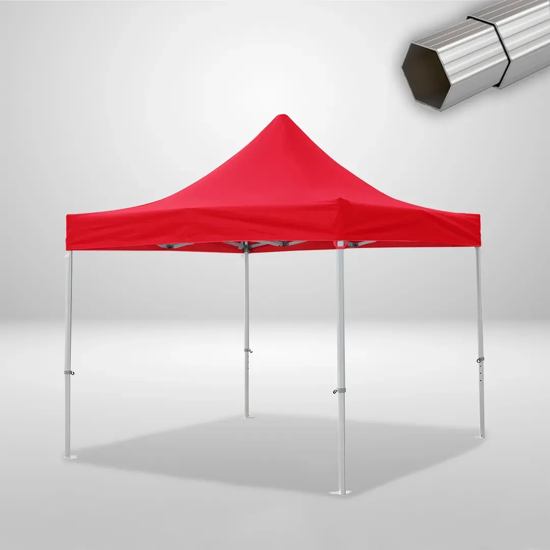 Carpa Plegable 3x3 m, Gama ELITE 57mm, Sin laterales, rojo