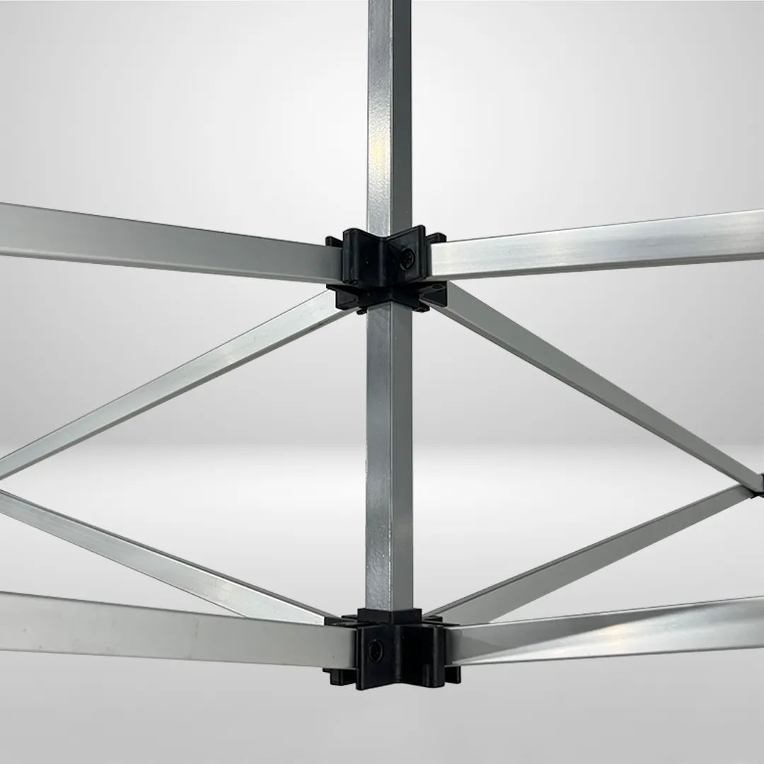 Carpa Plegable 3x4.5 m, Gama ECO 32mm, 1 lateral liso, blanco